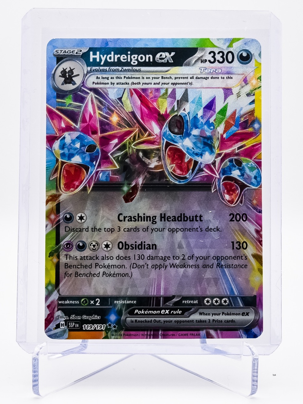 Pokemon Card Hydreigon 119/191 EX Double Rare Holo Surging Sparks NM